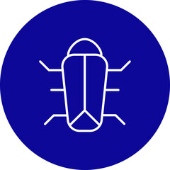 Beetle  Vector Blue Circle Icon Design