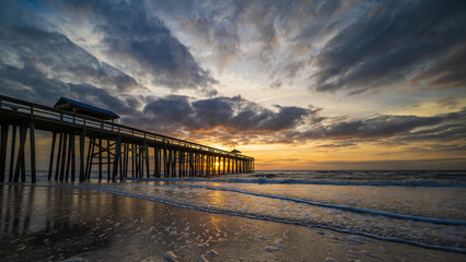 sunset on the pier