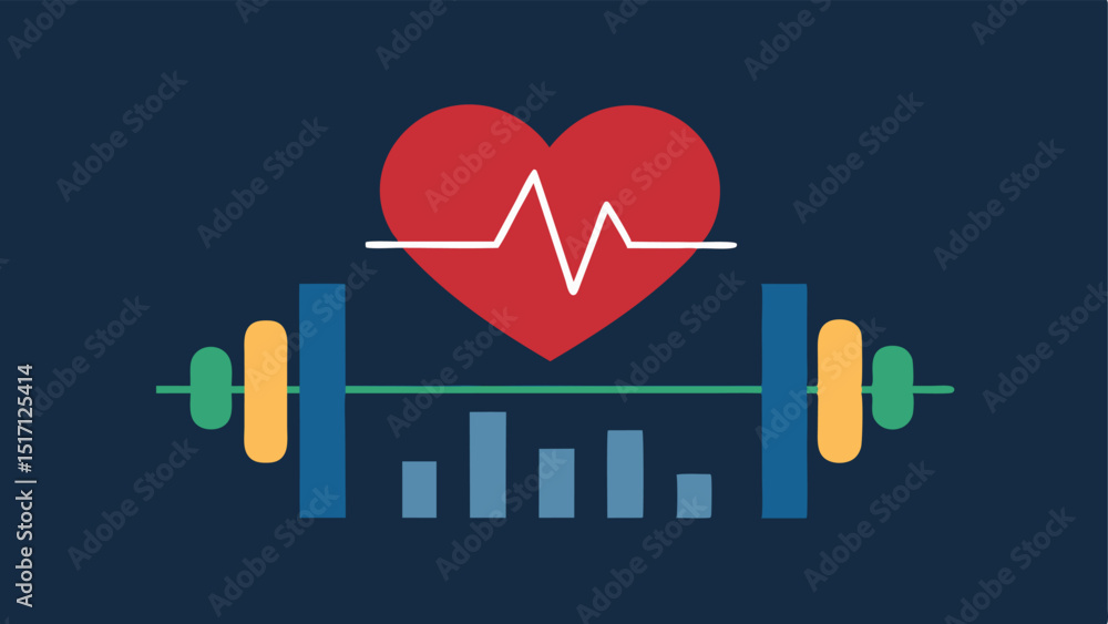 Poster heart rate visualization the users heart rate is shown as a pulsating graphic above their chest chan