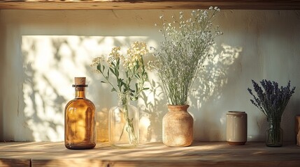 Anchor the room in natural tones. 