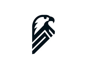 Minimal american eagle logo with minimal