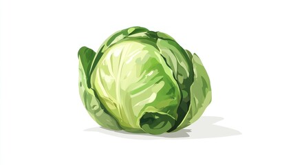 Fototapeta premium Fresh Cabbage Illustration