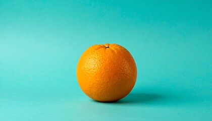 Vibrant Orange on Turquoise: A Study in Minimalist Still Life Photography