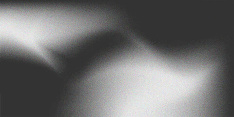 Black white dark gray silvery abstract background. Color gradient. Wave. Rough grain grainy grungy noise dust. Brushed matte shimmery blur. Light. Metallic steel metal effect. Design.