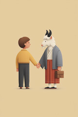 boy and goat