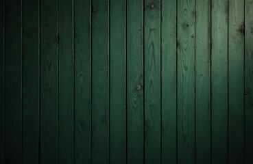 Fototapeta premium Green painted wooden planks background texture. Vertical wood panels, rough surface. Rustic, vintage style. Dark teal color, copy space. Natural material decor, wall floor. Green design template for