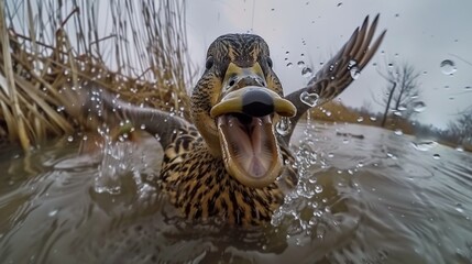 Mallard Duck Close Up in Water