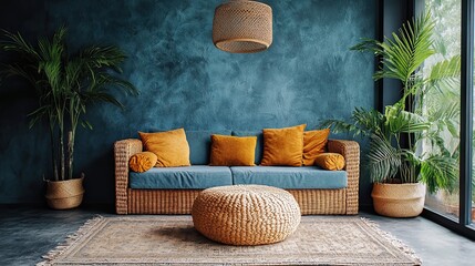 Anchor your space with grounding textures and colors. 