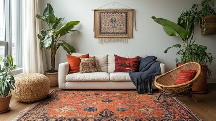 Anchor your space with grounding textures and colors. 
