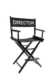classic director chair, movie, isolated PNG transparent background