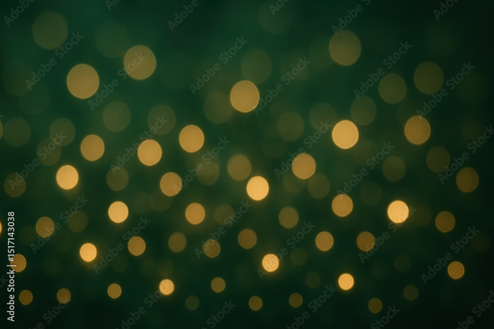 Poster elegant abstract bokeh banner background featuring soft out-of-focus golden light circles shimmering