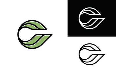 vector icon for web design letter c element