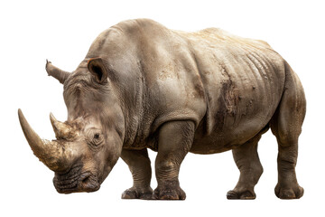 Obraz premium Majestic White Rhinoceros A Powerful Symbol of African Wildlife