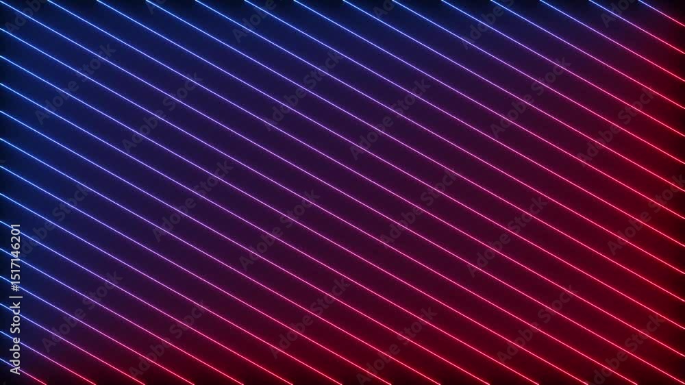 Poster neon abstract moving laser line animation on black background. glowing line animation.neon lights gl