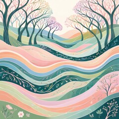 花で満たされ華やかな景色