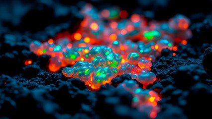 Luminous Fire Opal Basalt – A Dramatic Geological Display of Color and Light