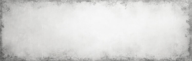 White background grey texture grunge. Old distressed vintage background texture. White paper or parchment with grey vignette border. Suitable for product placement. Use it for website, cards, banners.