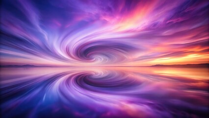 Swirling purple and violet hues create a mesmerizing abstract blurred effect on a smooth gradient background, reminiscent of a misty morning sky at dawn , sky, blur