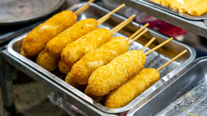 Hottang is short for hotdog kentang (kentang means potato). One of the popular snacks in Korea.