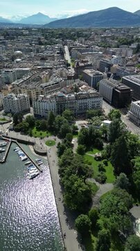 Gen&egrave;ve Majestueuse : Images Drone du Jet d'Eau & de la Ville