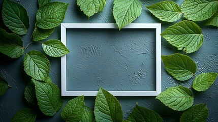 White Frame Surrounded by Greenery