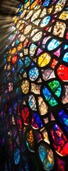 Vibrant stained glass mosaic