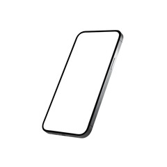 Smartphone with transparent screen and background for easy use in mockups