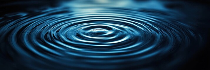 Dark blue water ripples radiating outward from a central point