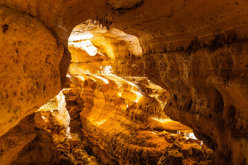 Cave of the Mounds Interior with Illuminated Formations