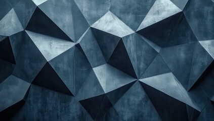 Abstract geometric concrete wall