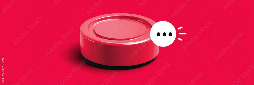 Poster Repeated Clicks on a Red Error Button With a Clean Upper Zone Depict Frustration or Urgency in a Digital Interface