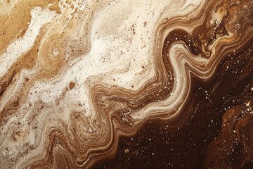 Obraz premium Abstract swirls of beige, brown, and cream