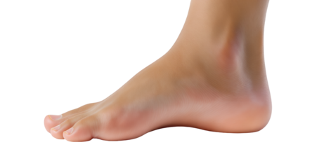 Realistic Barefoot Anatomy Detailed Medical Illustration on Transparent Background Clip Art