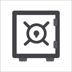 Obraz premium safe,metal,secure high resolution vector vault icon for wealth protection asset storage social media visuals and online marketing content high security themes