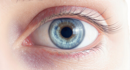 Fototapeta premium Detailed Close Up of a Blue Eye with Transparent Background for Seamless Integration into Various Projects and Perfect for Decoration