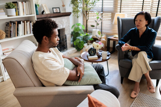 Therapist connecting with patient