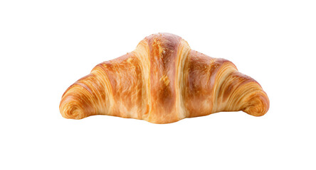 Isolated Golden Croissant with Sugar Dusting on Transparent Background for Culinary Projects Clip Art, Realistic Pastry, Delicious Baked Treat, Perfect for Decoration