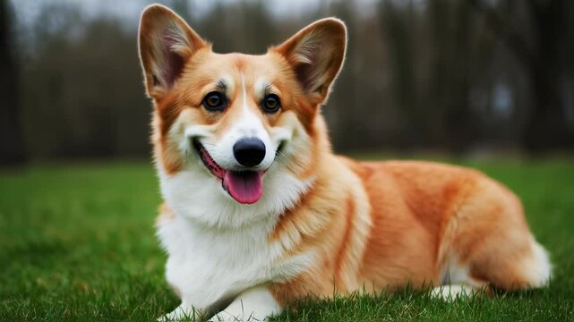 Closeup corgi dog