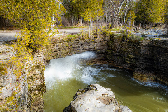 Scenic Shoreline View at Cave Point County Park in Sturgeon Bay