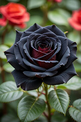 Mysterious Black Rose Close-Up premium qulity