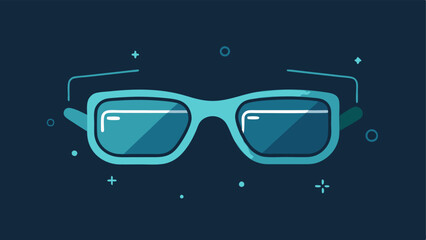 Basic View A pair of modern sleek smart glasses resting on a flat surface with faint outlines of interface elements projected into the air in front of them.