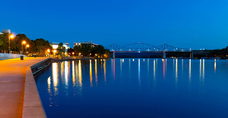 La Crosse Cass St Bridge Illuminated at Night