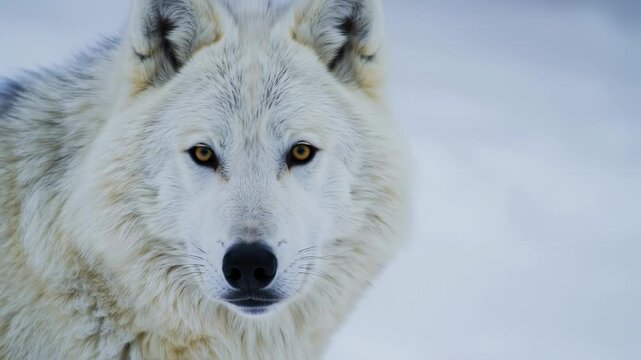 Closeup artic wolf