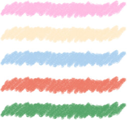 Colored pencil sketch set doodle drawing