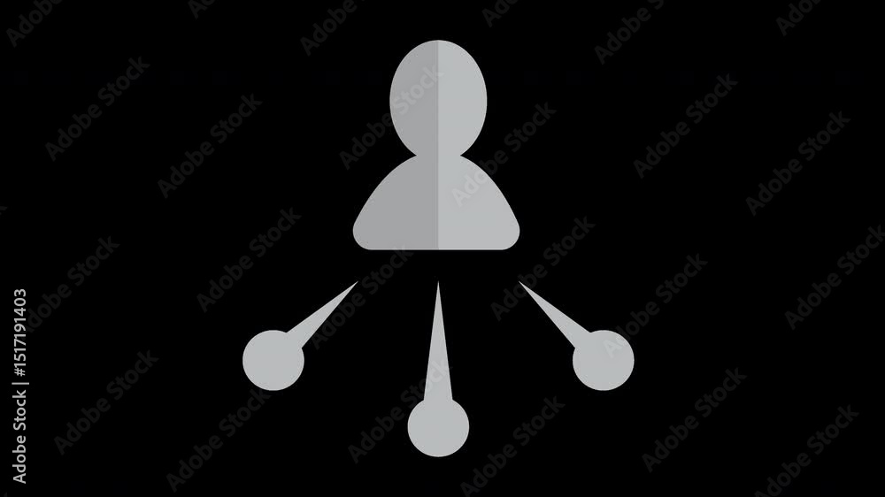 Poster hierarchical structure: conceptual representation of data and connectivity on a transparent backgrou