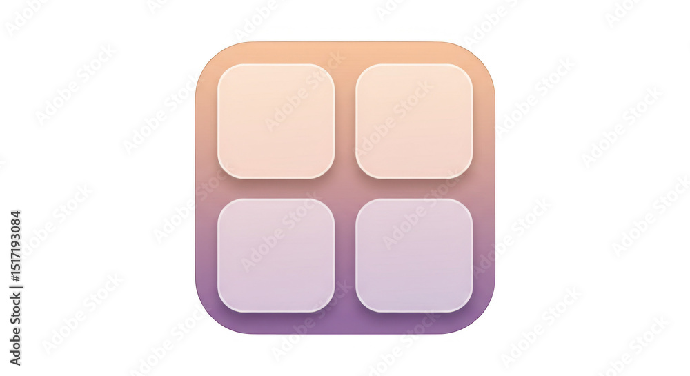 Poster abstract digital design element featuring gradient colors and rounded squares