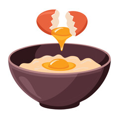 Essential Ingredient for Baking Recipe - Vector Illustration