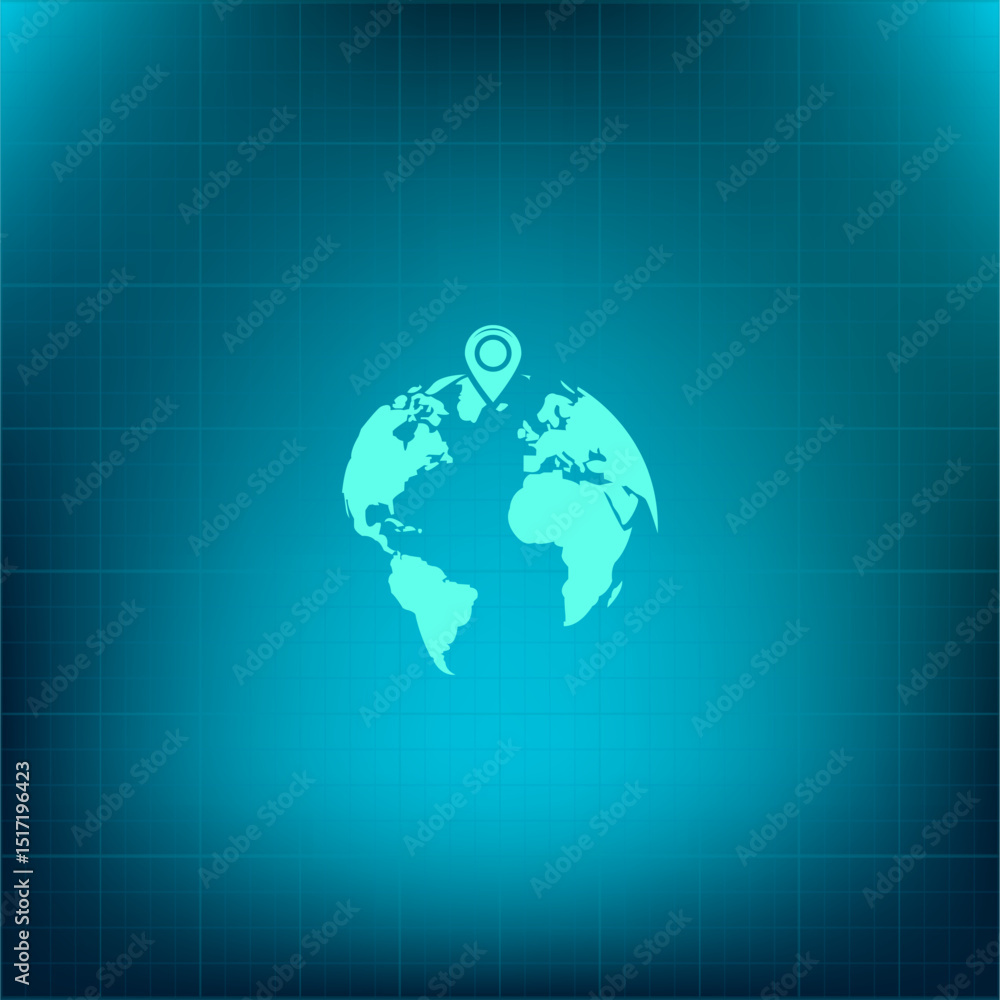 Poster vector icon on a blue background with a gradient