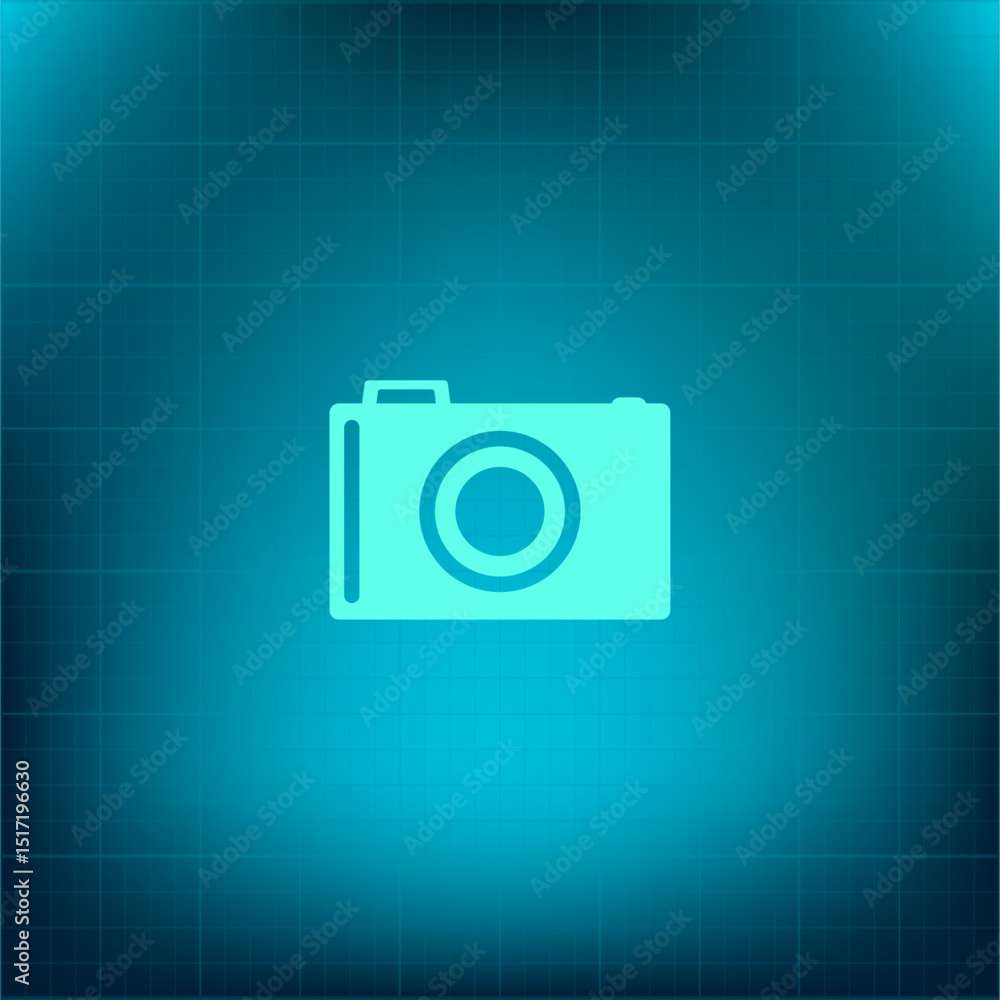 Poster vector icon on a blue background with a gradient