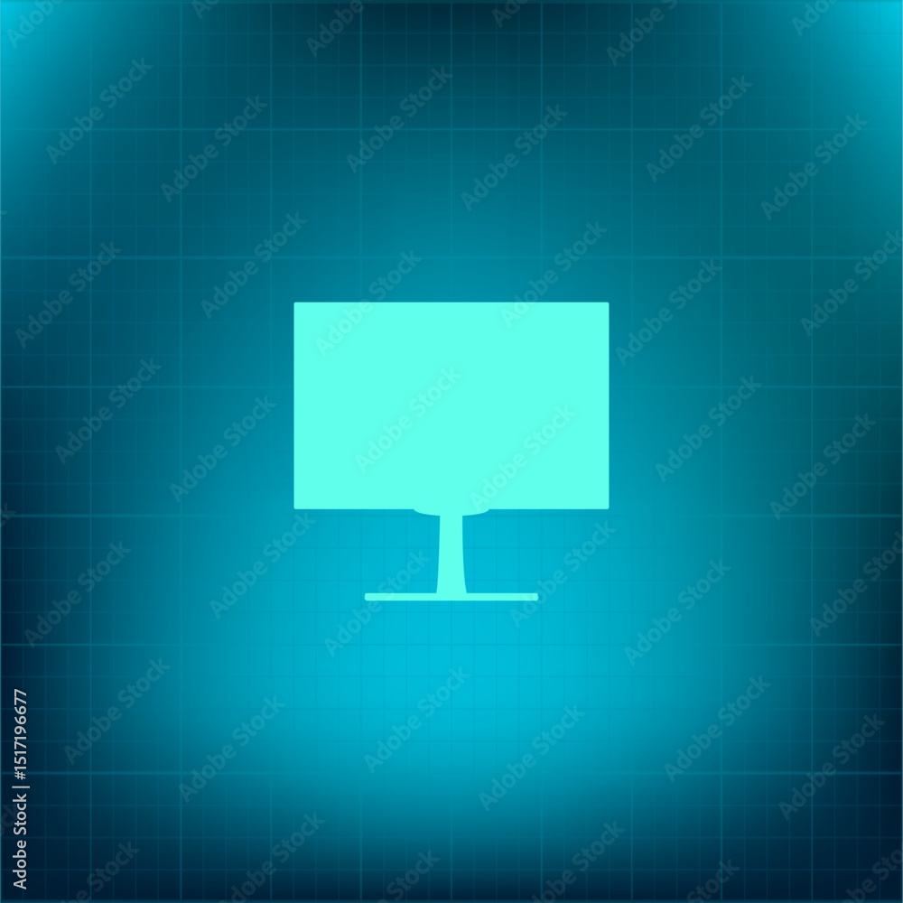 Poster vector icon on a blue background with a gradient